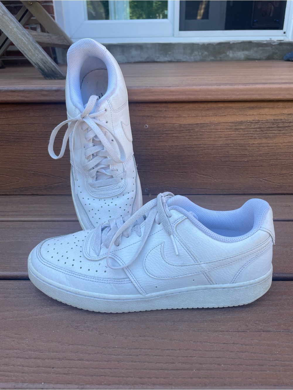 Nike White Low-Top Leather Sneakers